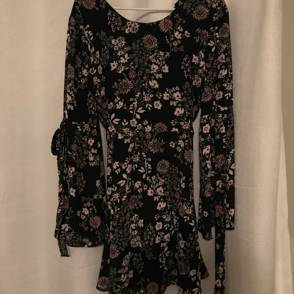 Black floral dress